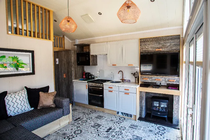 Glamping pods at Home Farm Holiday Park Burnham-on-Sea Somerset
