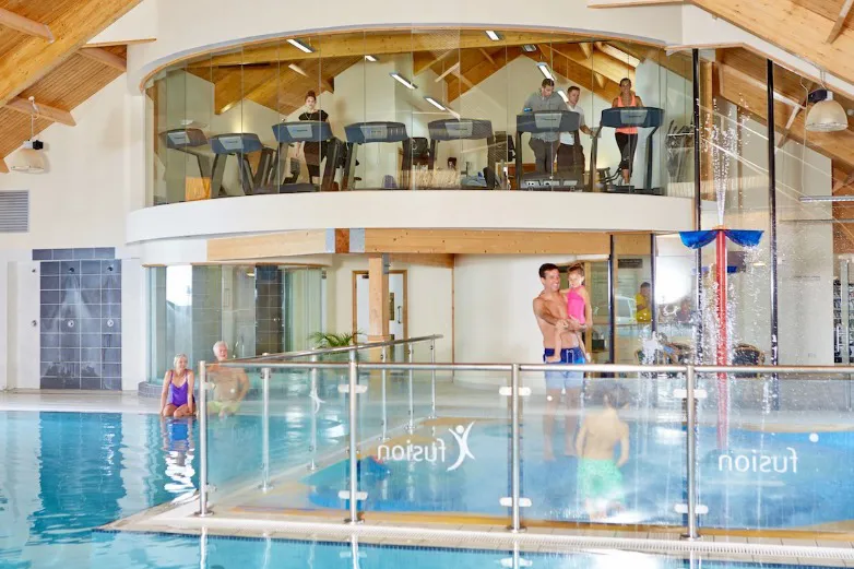 Indoor pool complex at Home Farm Holiday Park Somerset